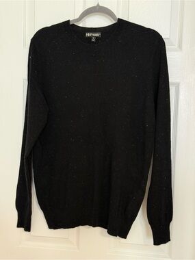 Neiman Marcus Black Crewneck Sweater 100% Cashmere